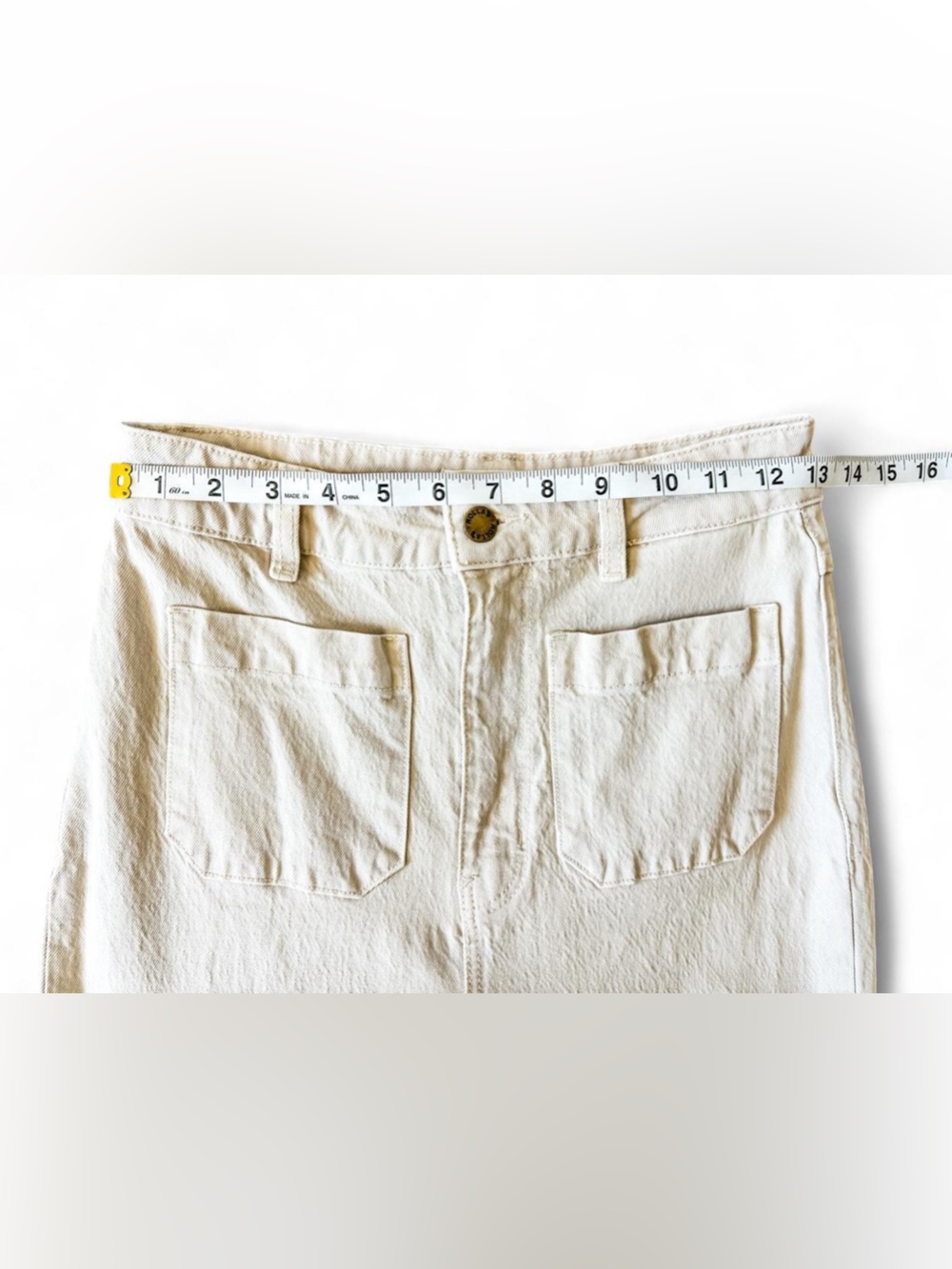 Rolla’s Sailor High-Rise Wide-Leg Jeans Light Beige Women’s - Size 27 - Picture 13 of 14